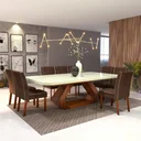 Ver imagem 1 de Sala de Jantar 220x110 8 Cadeiras Lottus Bom Pastor