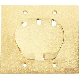 Tampa Unha Simples 3 Tomadas Rj para Caixa de Piso 4x4 Dourada Tramontina - 3