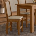 Ver imagem 2 de Kit 4 Cadeiras de Jantar Clara Courvin Bege Base Carvalho