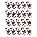 Ver imagem 1 de Kit 20 Cadeiras de Madeira Dobravel Imbuia