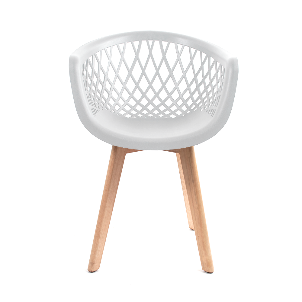 Kit 6 Cadeiras Design Eames Wood Web Branca - 2