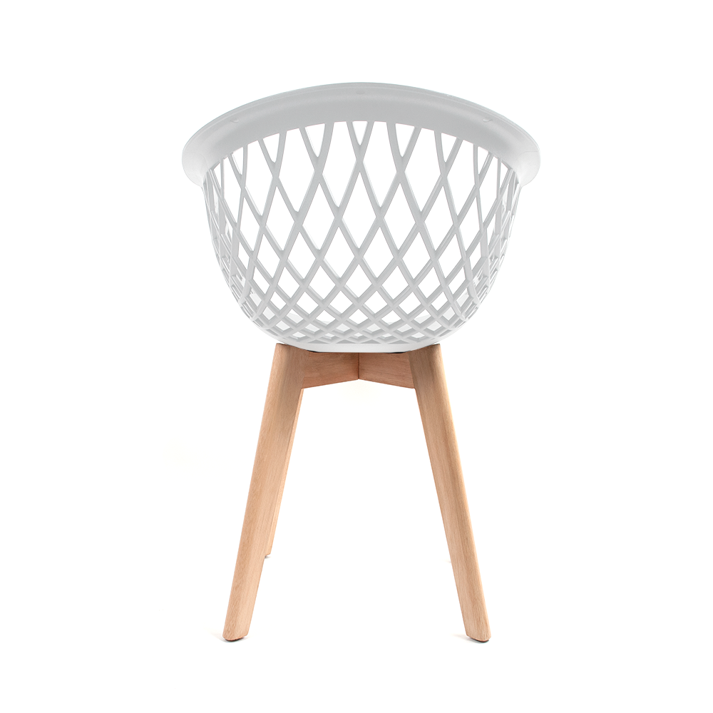 Kit 6 Cadeiras Design Eames Wood Web Branca - 4