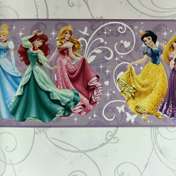 Faixa Papel de Parede Infantil Disney Princesas 7602