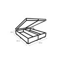 Ver imagem 2 de Cama Box Baú King 193 Bipartido - Bello Box Suede Bege