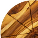 Ver imagem 3 de Tábua de pizza grande madeira nobre teca tábua com cabo 51cm