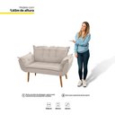 Ver imagem 3 de Poltrona Namoradeira Francis 02 Lugares Suede Bege