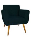Ver imagem 2 de Jogo 02 Poltronas Estofadas Decorativas Para Consultório Isabella Suede Azul Marinho- LM DECOR
