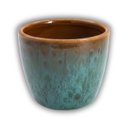 Ver imagem 1 de Vaso Cerâmica Kalanchoe (06) Verde Caramelo Burguina