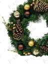 Ver imagem 3 de Peça Decorativa Guirlanda Natalina Pinhas Marrom e Dourado 40cm 14673-pl