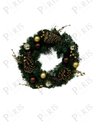 Ver imagem 1 de Peça Decorativa Guirlanda Natalina Pinhas Marrom e Dourado 40cm 14673-pl