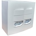 Ver imagem 4 de Caixa 4x4 Versatil Sobrepor Branco MarGirius Slim Sobrepor 4x4" 4 Interruptor Simples + 2 tomadas 20