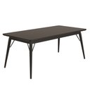 Ver imagem 1 de Mesa Jantar Netuno 6 Lugares 180x90 Cm Pés Madeira Metal Vidro Preto