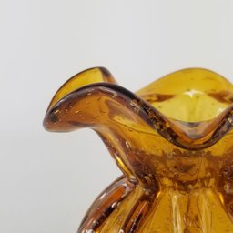 Vaso Decorativo Trouxinha de Murano Importado Wolff - Âmbar - 3