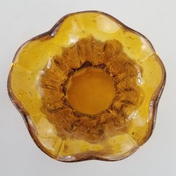 Vaso Decorativo Trouxinha de Murano Importado Wolff - Âmbar - 4