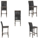 Ver imagem 5 de Mesa Bistro e 4 Banquetas Roma Marrom Corda Náutica 11 Trama Original