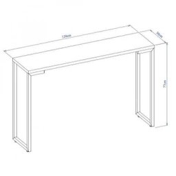 Kit 2 Aparadores para Sala de Estar Porto Pés Metálicos Preto - Fit Mobel - 4