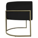 Ver imagem 6 de Poltrona Decorativa Recepção Luna Corino Base de Ferro Champagne