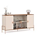 Ver imagem 4 de Aparador Buffet Sala Esmeralda 160cm com Portas de Vidro Rede Móveis