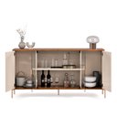 Ver imagem 5 de Aparador Buffet Sala Esmeralda 160cm com Portas de Vidro Rede Móveis