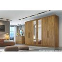 Ver imagem 3 de Guarda Roupa Casal 6 Portas e 6 Gavetas c/ Espelho Robust Plus Cumaru - Novo Horizonte