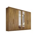 Ver imagem 1 de Guarda Roupa Casal 6 Portas e 6 Gavetas c/ Espelho Robust Plus Cumaru - Novo Horizonte