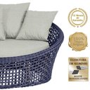 Ver imagem 3 de Chaise Hungria Pintura Marrom Corda Náutica E3 Trama Azul