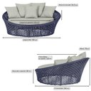Ver imagem 2 de Chaise Hungria Pintura Marrom Corda Náutica E3 Trama Azul