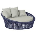Ver imagem 1 de Chaise Hungria Pintura Marrom Corda Náutica E3 Trama Azul
