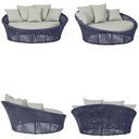 Ver imagem 5 de Chaise Hungria Pintura Marrom Corda Náutica E3 Trama Azul