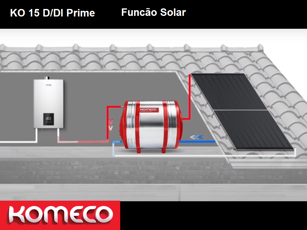 Aquecedor de Água a Gás Komeco Ko 16 D Prime Branco Digital 16 Litros Bivolt Gás Gn - 6