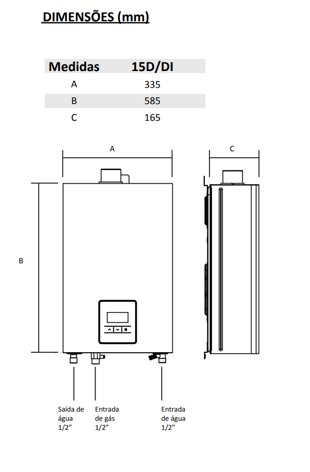 Aquecedor de Água a Gás Komeco Ko 16 D Prime Branco Digital 16 Litros Bivolt Gás Gn - 4