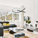 Ver imagem 5 de Lustre Luminária Pendente 3000k Orgon Iluminação Arco Led Perfil Infinito Quarto Ambiente Residencia