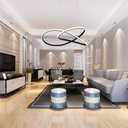 Ver imagem 4 de Lustre Luminária Pendente 3000k Orgon Iluminação Arco Led Perfil Infinito Quarto Ambiente Residencia