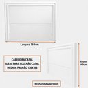Ver imagem 2 de Cabeceira para Cama Box Casal 164cm Phili Lisa Facto Off White - Sallar Home