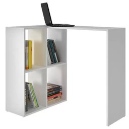 Mesa para Computador Notebook Escrivaninha Geek Branco - Lyam Decor - 1