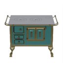 Ver imagem 2 de Fogao a Lenha N 2 Colonial Turquesa Sem Tampa Sd