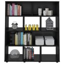 Ver imagem 3 de Estante Livreiro 10 Nichos 109x91 Cm Preto Arly Preto