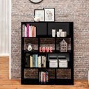 Ver imagem 4 de Estante Livreiro 10 Nichos 109x91 Cm Preto Arly Preto