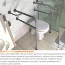 Ver imagem 2 de Conjunto Barras de Apoio Idosos para Banheiro em Aço 77cm