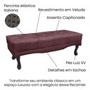 Ver imagem 3 de Calçadeira Recamier Queen 1,60m Vicenza Veludo Vinho - Pallazio