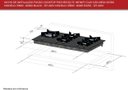Ver imagem 6 de Fogão Cooktop Fischer 5Q TC Infinity Duo Blaze Gás Mesa Vidro 31800
