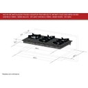 Ver imagem 6 de Fogão Cooktop Fischer 5Q TC Infinity Duo Blaze Gás Mesa Vidro 31800