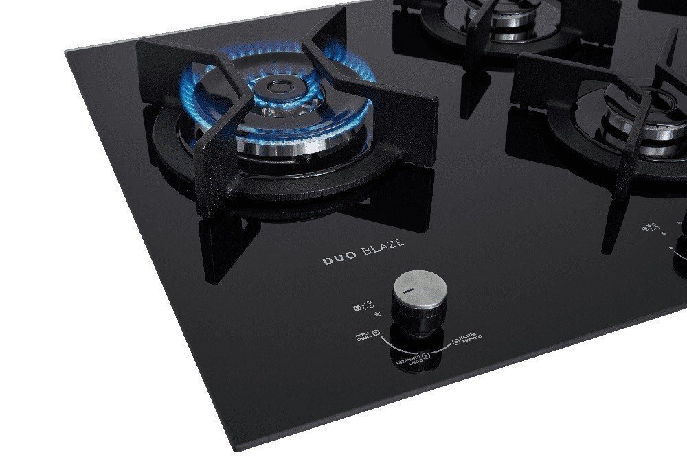 Fogão Cooktop Fischer 5Q TC Infinity Duo Blaze Gás Mesa Vidro 31800 - 4