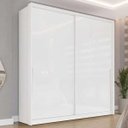 Ver imagem 1 de Guarda Roupa 2 Portas de Correr e 2 Gavetas Porto Branco - Politorno