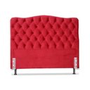 Ver imagem 2 de Cabeceira de Cama Box Casal 140 Cm Dunas - Veludo Vermelho