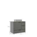 Ver imagem 4 de Conjunto para Banheiro Modulado 803 com Cuba e Espelheira 80cm Prime Yescasa Cinza/Cimento