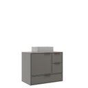 Ver imagem 5 de Conjunto para Banheiro Modulado 803 com Cuba e Espelheira 80cm Prime Yescasa Cinza/Cimento