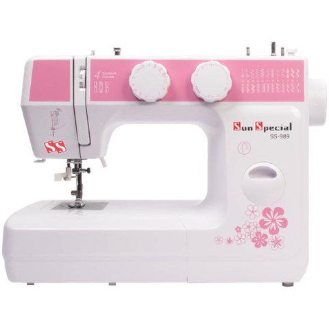 Máquina Costura Doméstica Ss-989 110V Mecânica Rosa - Sun Special