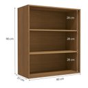 Ver imagem 4 de Armario Aereo 2p Vidro 80 Cm Mdp Maxxi G765 Canela Kappesberg