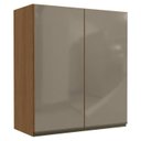 Ver imagem 1 de Armario Aereo 2p Vidro 80 Cm Mdp Maxxi G765 Canela Kappesberg